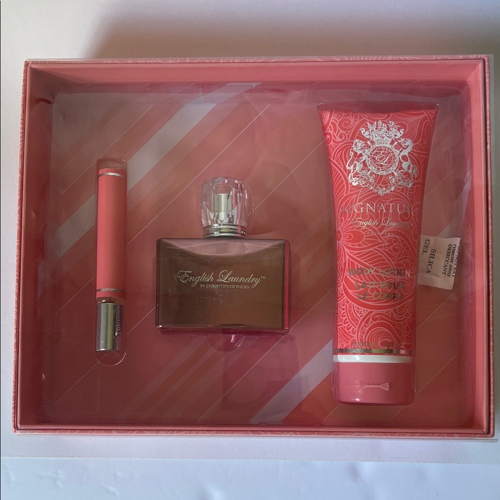 Signature Pour Femme Gift SEnglish Laundry Pink Fragrance & Body Set New